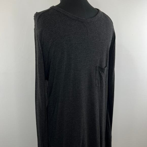 T Alexander Wang Gray Long Sleeve Round Neck Women's Top Size M Medium - Picture 3 of 7